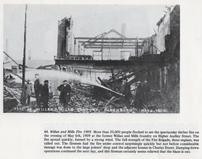 Willan and Mills Fire 1909 Higher Audley Street Blackburn Fire History
