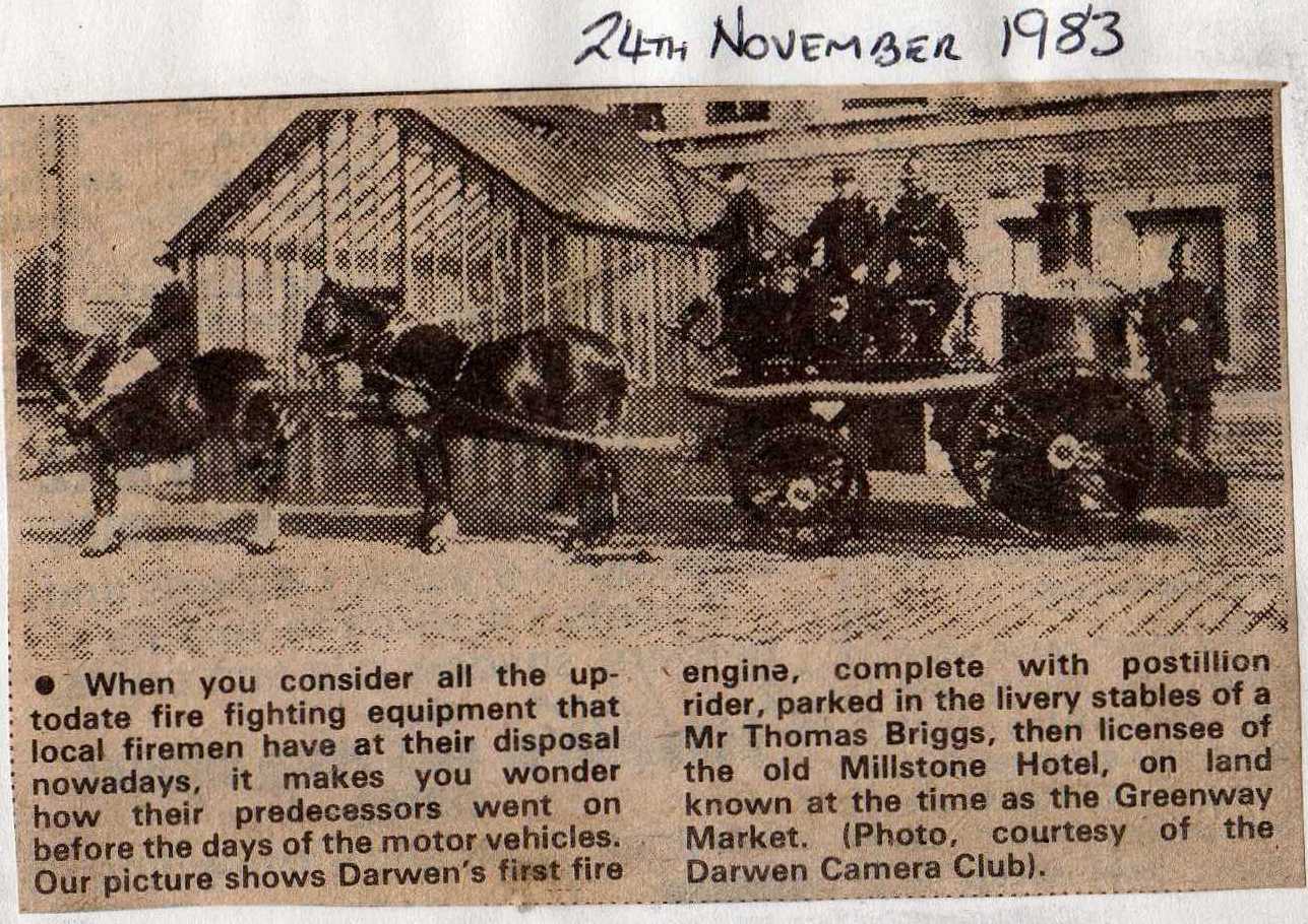 Darwen Firemen From Late 1800's Blackburn Fire History
