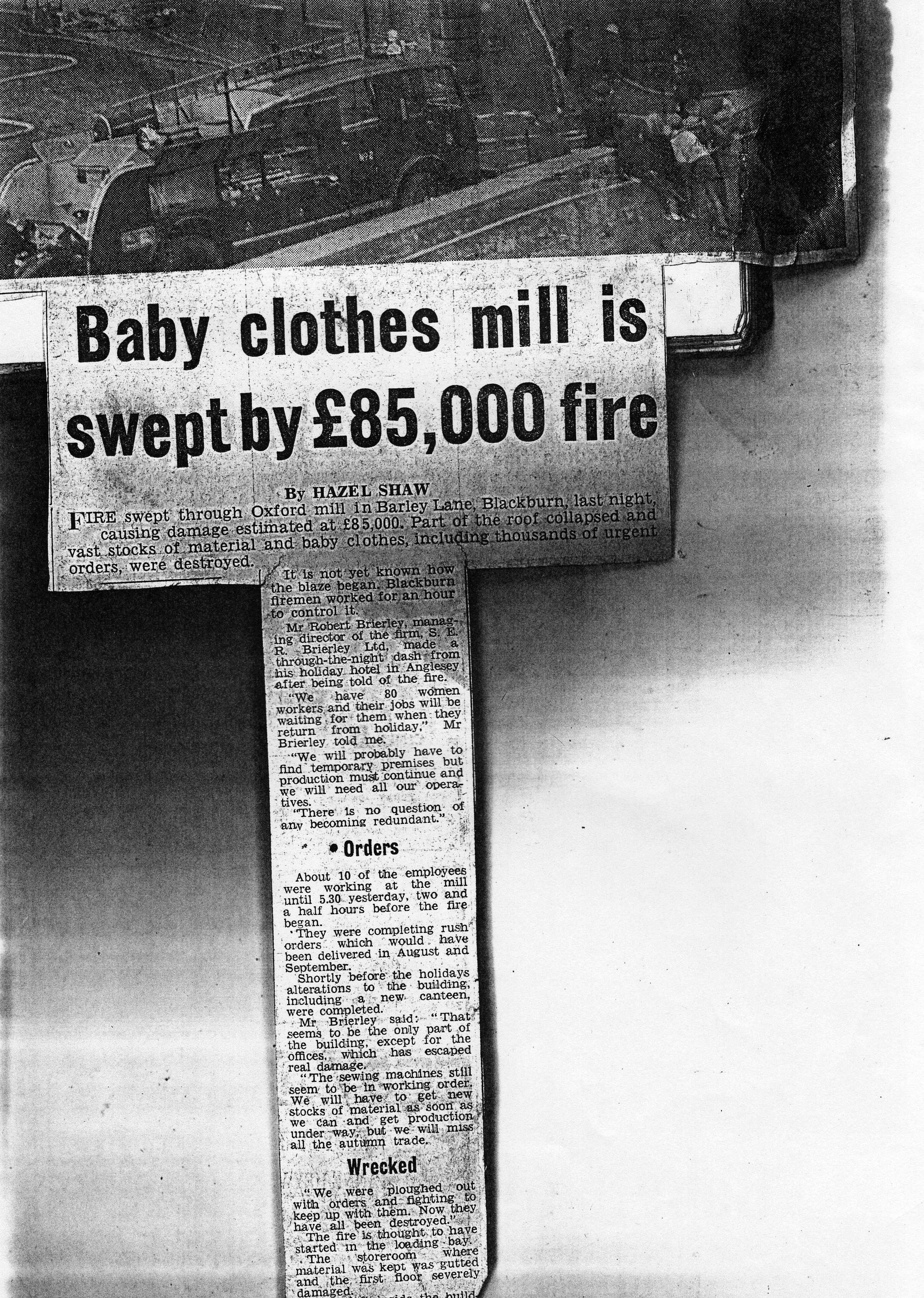 Oxford Mill, Barley Lane Fire Blackburn Fire History