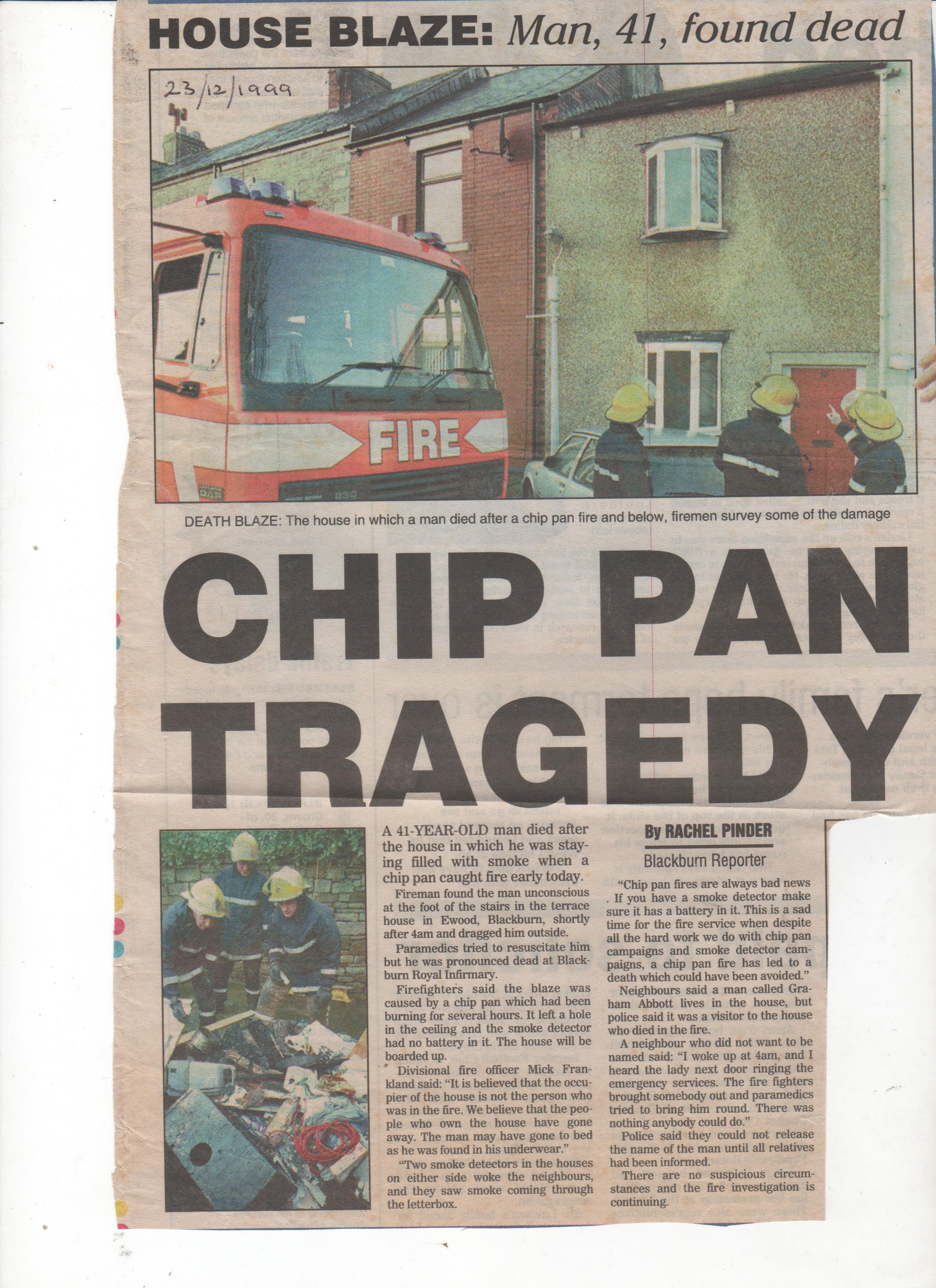 House Blaze, Ewood Blackburn Fire History