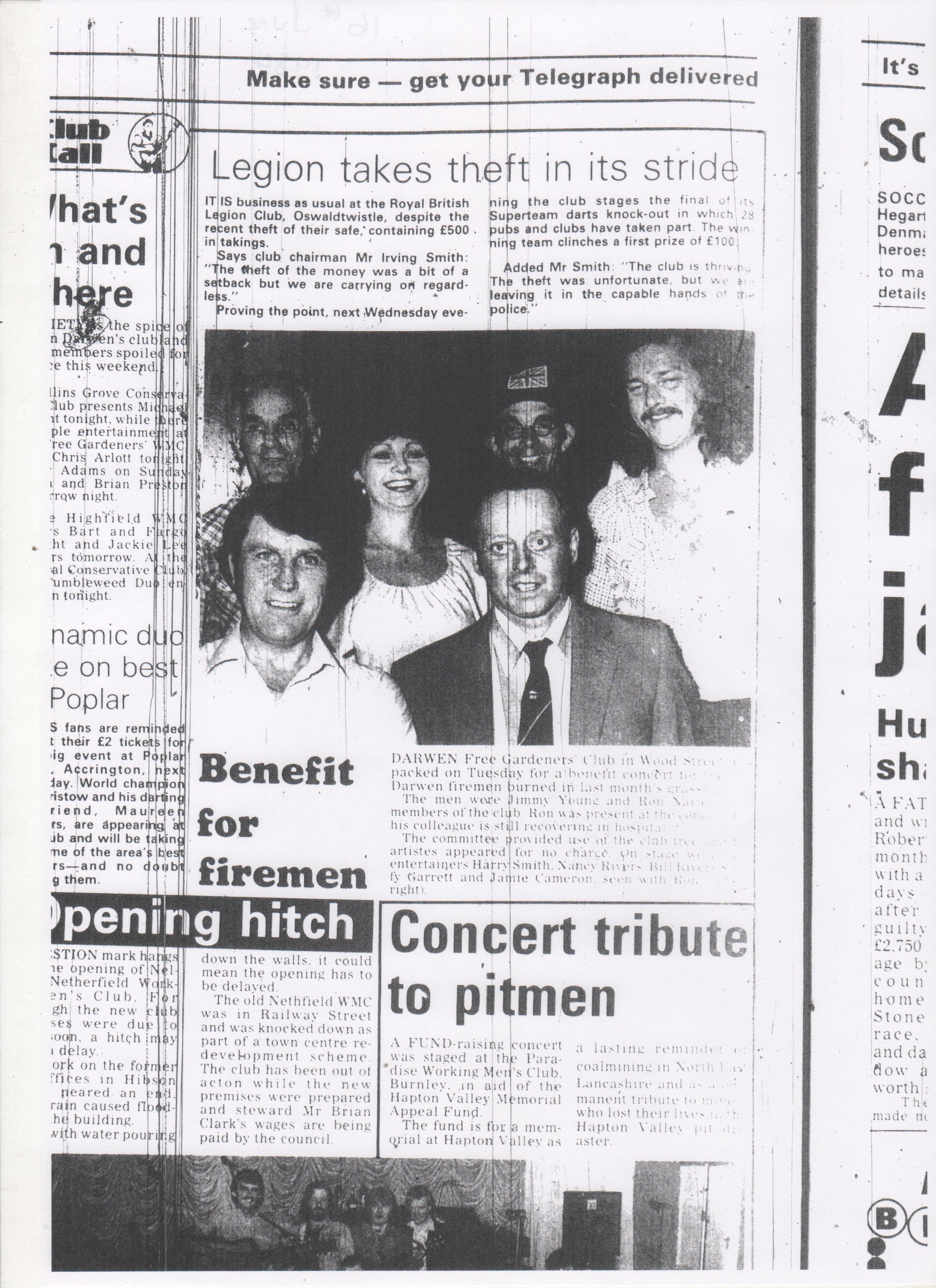 Blackburn And Darwen Benefit For Firemen Blackburn Fire History